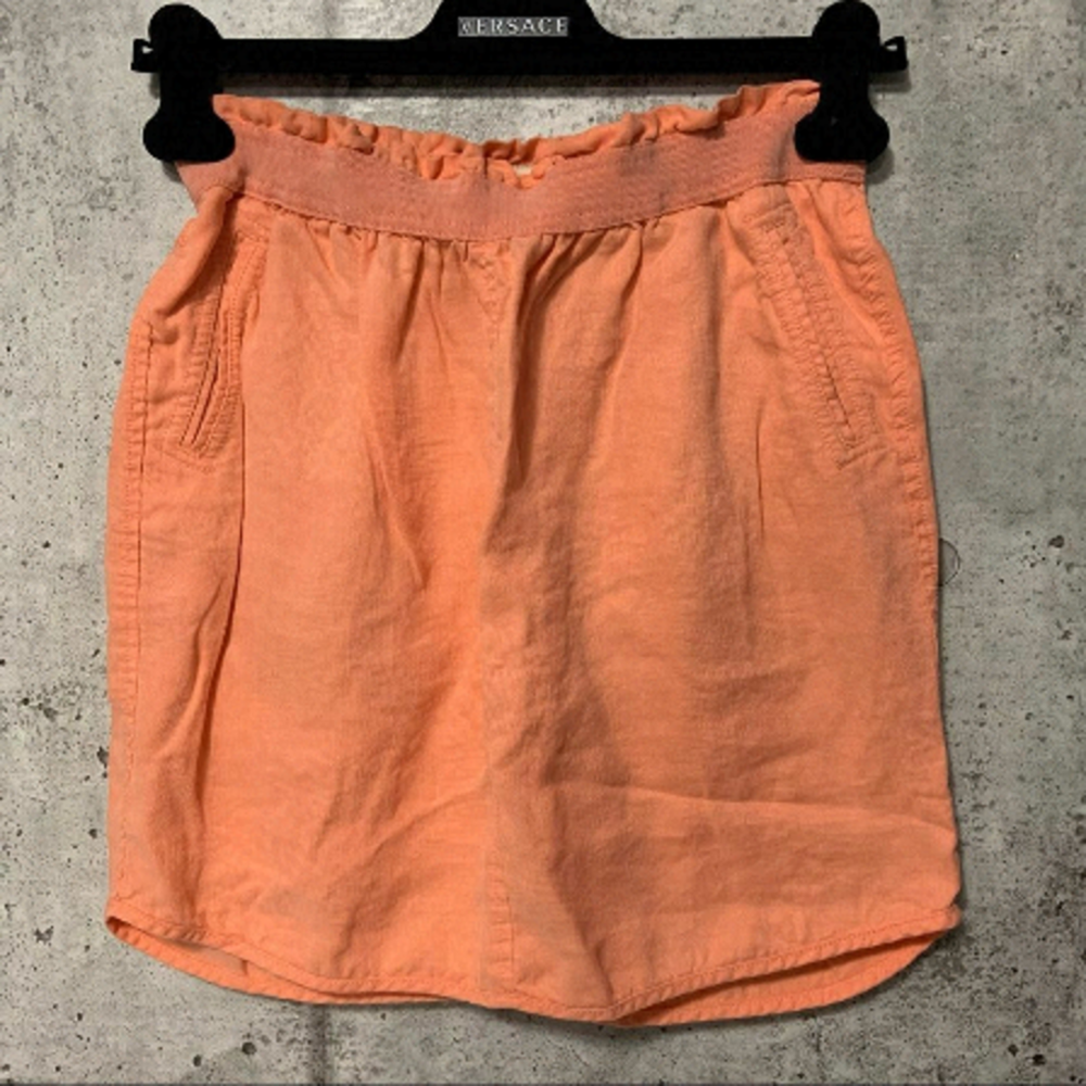 aritzia Wilfred Linen Coral Skirt